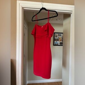 Elegant Red Off-Shoulder Dress